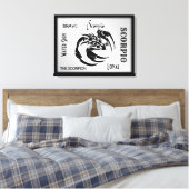 Toile SYMBOLE Zodiaque Scorpio (Insitu(Chambre))