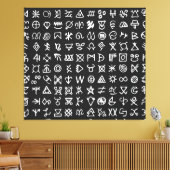 Toile Symboles de runes : police sans couture ancienne. (Insitu(Salon))