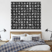 Toile Symboles de runes : police sans couture ancienne. (Insitu(Chambre))
