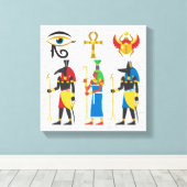 Toile Symboles égyptiens (Insitu (Plancher de Bois))