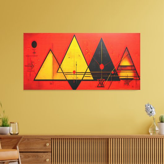Toile Symboles géométriques Abstrait #03. (Insitu(Salon))