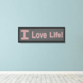 Toile Sympa Conception "Love Life". Commandez dès mainte (Insitu (Plancher de Bois))