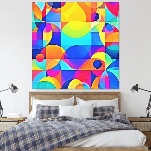 Toile Symphonie de couleurs géométriques (Insitu(Chambre))