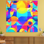Toile Symphonie de couleurs géométriques (Insitu(Salon))