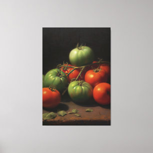 Toile Symphonie de jardin : Peinture à l'huile de tomate