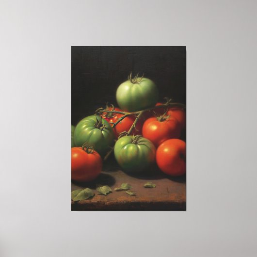 Toile Symphonie de jardin : Peinture à l'huile de tomate (Recto)