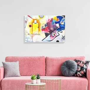 Toile Symphonie émotionnelle de Kandinsky en rouge, jaun