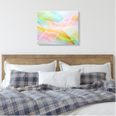 Toile Symphonie Pastel de Rubans Flottants et Fluides (Insitu(Chambre))