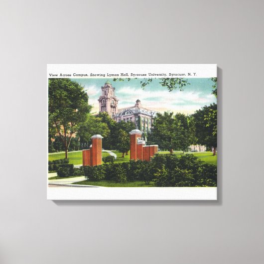 Toile Syracuse U Campus Affichage du Lyman Hall (Recto)
