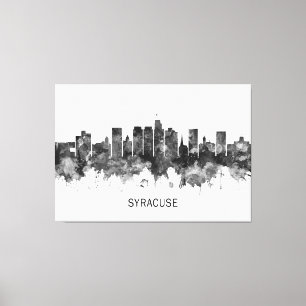 Toile Syracuse USA Skyline BW