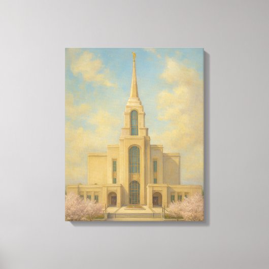 Toile Syracuse Utah Temple Painting™ LDS Wall Art Canvas (Recto)