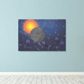 Toile système solaire (Insitu (Plancher de Bois))