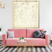 Toile T19S R21E Tulare Comté Plan de section (Insitu(Salon))