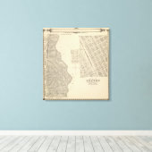 Toile T2124S R3637E Tulare Comté Carte de section (Insitu (Plancher de Bois))
