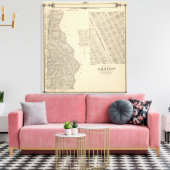Toile T2124S R3637E Tulare Comté Carte de section (Insitu(Salon))