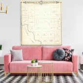 Toile T21S R22E Tulare Comté Plan de section (Insitu(Salon))