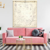 Toile T21S R28E Tulare Comté Plan de section (Insitu(Salon))
