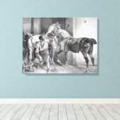 Toile T34894 The English Farrier, 1822 (litho) (Insitu (Plancher de Bois))