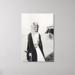 Toile T.E. Lawrence dans la robe arabe (photo de b/w)