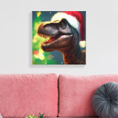 Toile T-Rex de Noël 2 (Insitu(Salon))