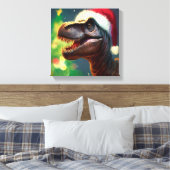 Toile T-Rex de Noël 2 (Insitu(Chambre))