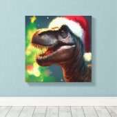 Toile T-Rex de Noël 2 (Insitu (Plancher de Bois))