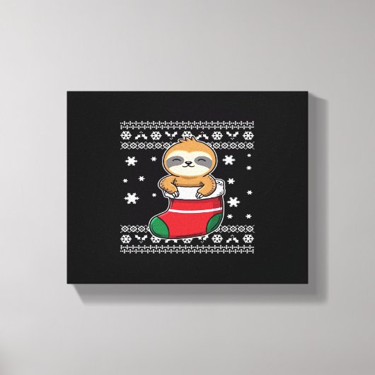 Toile T-shirt classique de Noël Sloth (Recto)