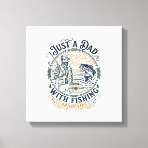 Toile T-shirt de pêche pour la fête des pères Papa Juste