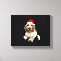 T-shirt essentiel Cocker Spaniel de Noël (blanc)