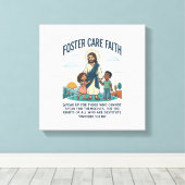 Toile T-shirt graphique Jésus Adoption Foster Care Chrét (Insitu (Plancher de Bois))