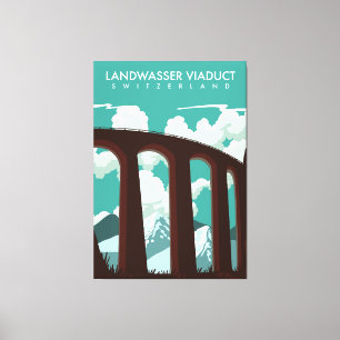 Toile T-shirt Landwasser Viaduc Suisse