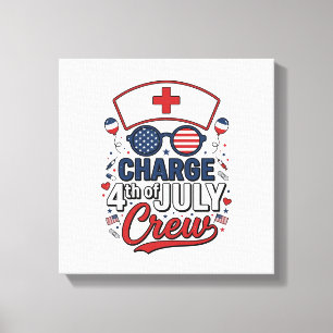 Toile T-shirt médical patriotique d'infirmière du 14 jui