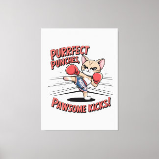 Toile T-shirt Muay Thai Boxing Cute Anime Cat