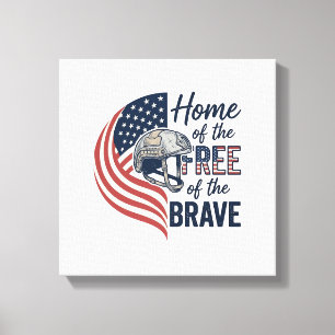 Toile T-shirt patriotique de la maison libre casque Brav