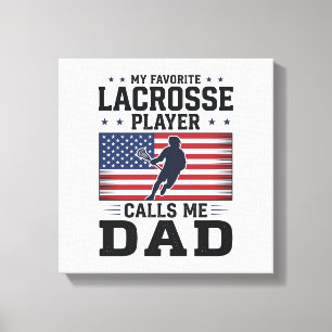 Toile T-shirt vintage drapeau américain Funny Lacrosse P