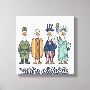 Toile T-shirt vintage vector à la ligne de l'oie patriot