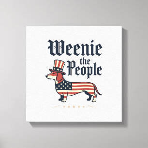 Toile T-Shirt Weenie le Peuple Dachshund Patriotique_1