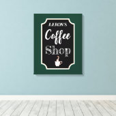 Toile Tabac vert personnalisé Boutique d'art Imprimer (Insitu (Plancher de Bois))