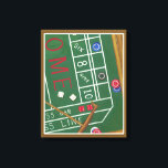 Toile Table Casino Craps avec chips et dés<br><div class="desc">Assurez-vous que Lady Luck est de votre côté avec ce tableau d'une table de craps de Chariklia Zarris. Les dés ont été jetés et sont collectés,  ainsi que tout pari perdu. Mettez cette action remplie imprimé sur votre mur aujourd'hui!</div>