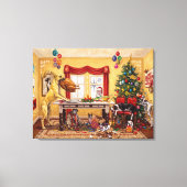Toile Table de Noël et Great Danes faon (Recto)