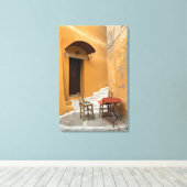 Toile Table de trottoir, Canée, Crète, Grèce (Insitu (Plancher de Bois))