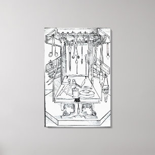 Toile Table d'opération et instruments chirurgicaux, du