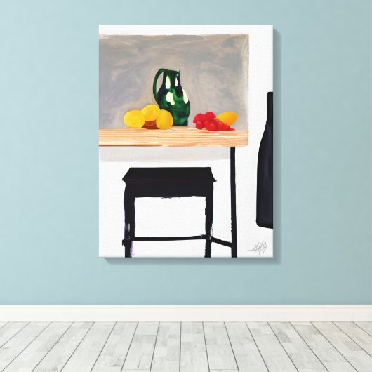 Toile Table et outil d'abstraction moderne avec une vie  (Insitu (Plancher de Bois))