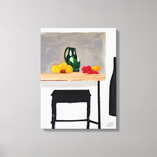 Toile Table et outil d'abstraction moderne avec une vie 