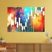 Toile Tableau à chandelles abstraites colorées (Insitu(Salon))