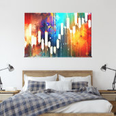 Toile Tableau à chandelles abstraites colorées (Insitu(Chambre))