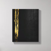Toile Tableau Abstrait doré Arrière - plan noir (Recto)