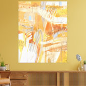 Toile Tableau Abstrait Jaune Orange (Insitu(Salon))