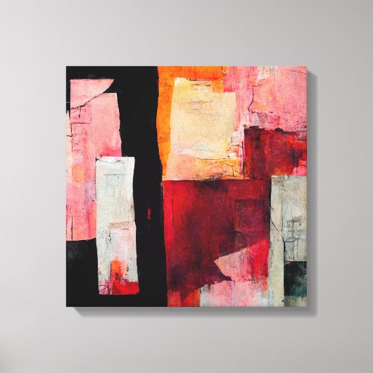 Toile Tableau Abstrait "Promesses pacifiques". Tableau P (Recto)