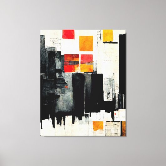 Toile Tableau Abstrait "The Battle Harbour". Prin de toi (Recto)